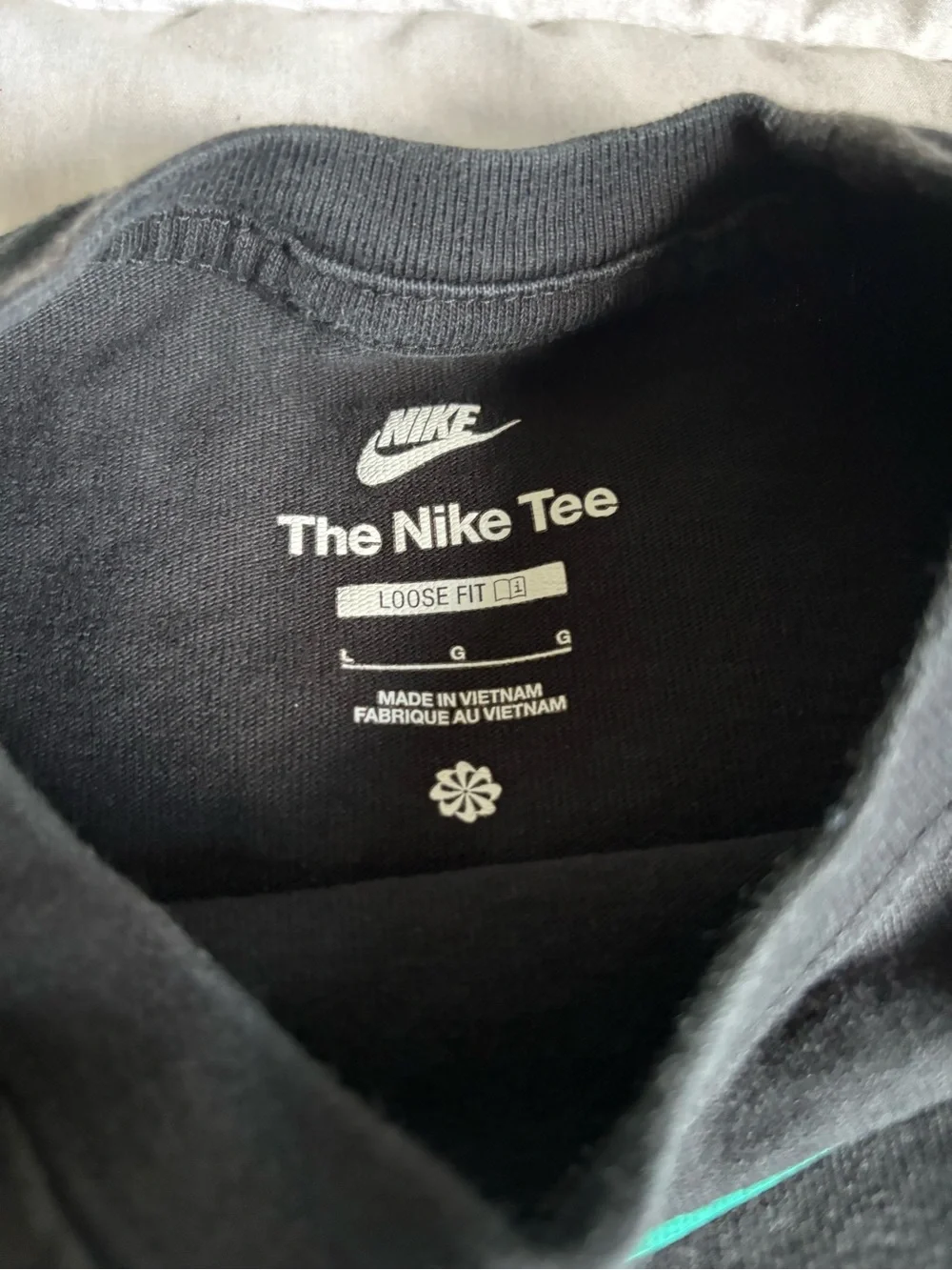 Nike Black Short Sleeve Tee with Teal Graphic